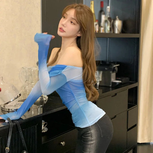 Skyline Off-Shoulder Long Sleeve Tops