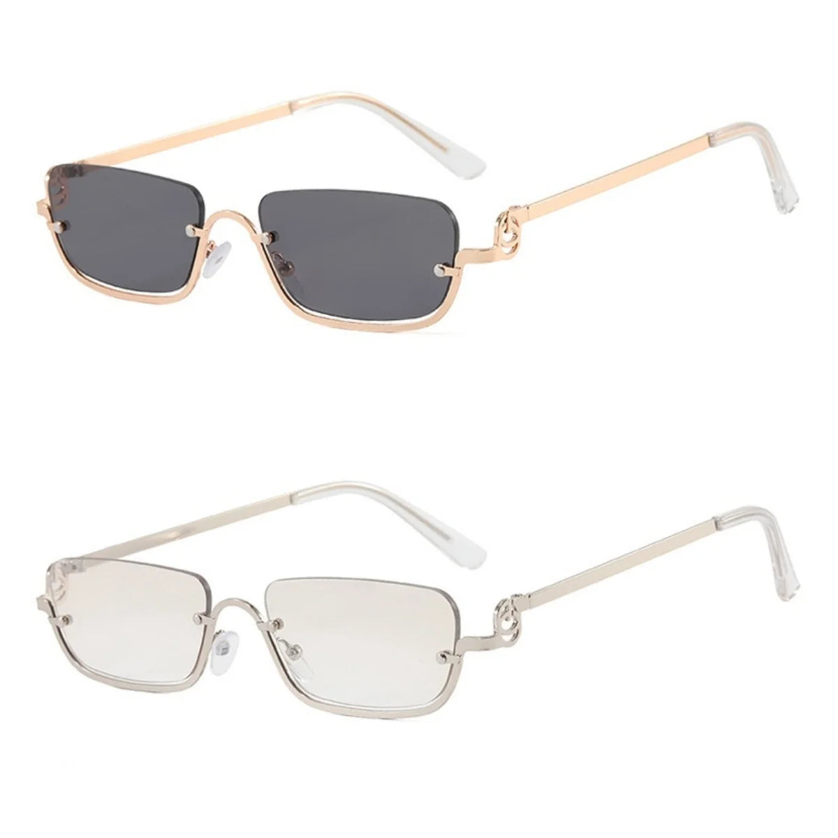Metal square small frame Sunlit Serenity sunglasses