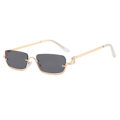 Metal square small frame Sunlit Serenity sunglasses