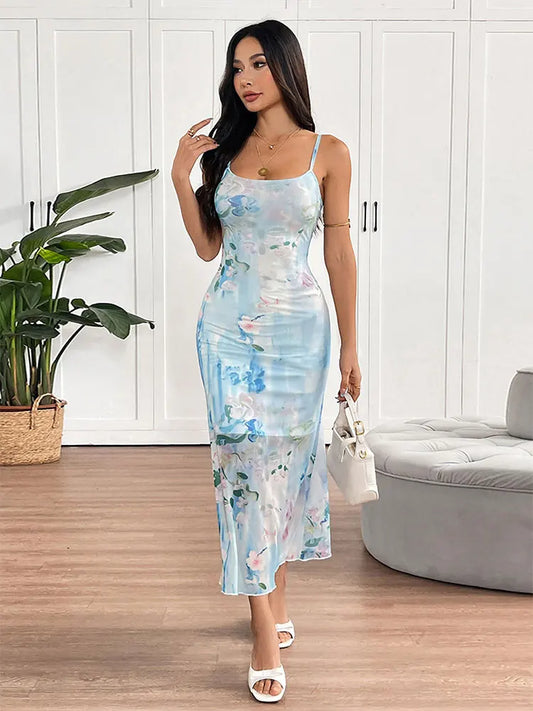 Floral Whisper O-Neck Print Dress