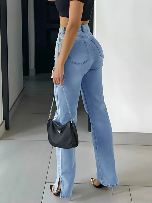 High Waist Chic Cutout Denim